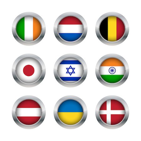 denmark and holland flag - Set of flag buttons Stock Photo - Budget Royalty-Free & Subscription, Code: 400-08042385