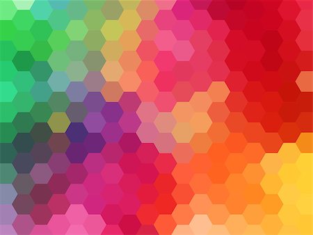 abstract colorful geometric vector background, hexagon pattern Stock Photo - Budget Royalty-Free & Subscription, Code: 400-08042565