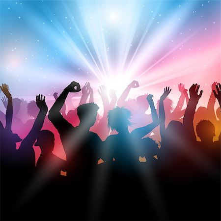 simsearch:400-04389591,k - Silhouette of a party crowd Stock Photo - Budget Royalty-Free & Subscription, Code: 400-08042683