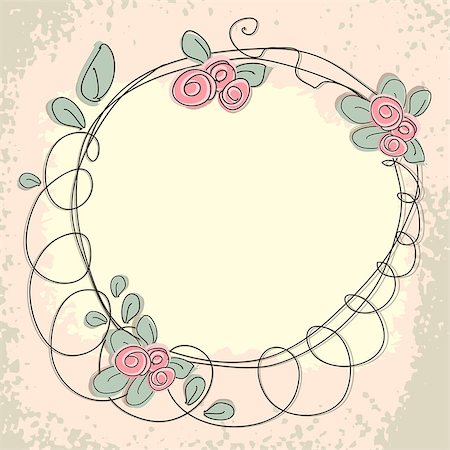 simsearch:400-06199402,k - Floral doodle frame with space for text. Greeting card. vector illustration. Stock Photo - Budget Royalty-Free & Subscription, Code: 400-08043391