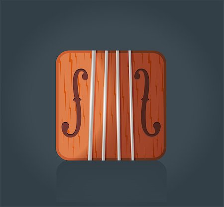 elisanth (artist) - Vector illustration of violin icon for music software, eps10 Stock Photo - Budget Royalty-Free & Subscription, Code: 400-08054665