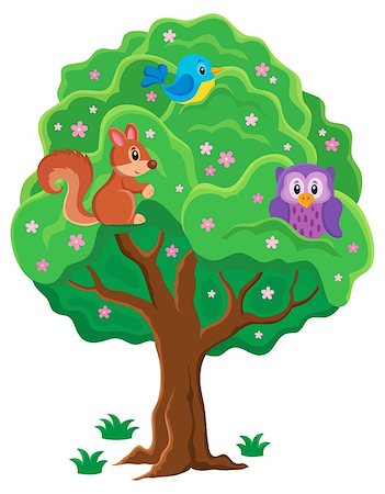 simsearch:400-05885713,k - Springtime tree topic image 1 - eps10 vector illustration. Stock Photo - Budget Royalty-Free & Subscription, Code: 400-08053277