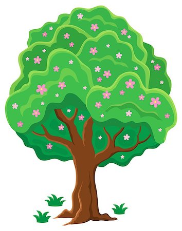 simsearch:400-05885713,k - Springtime tree topic image 2 - eps10 vector illustration. Stock Photo - Budget Royalty-Free & Subscription, Code: 400-08053278
