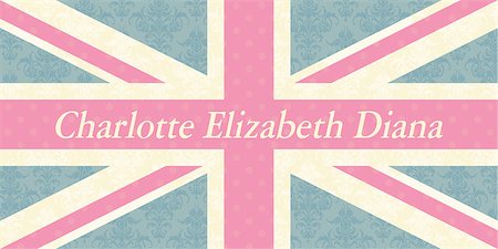 United Kingdom flag for the birth of Charlotte Elizabeth Diana Stock Photo - Budget Royalty-Free & Subscription, Code: 400-08053373