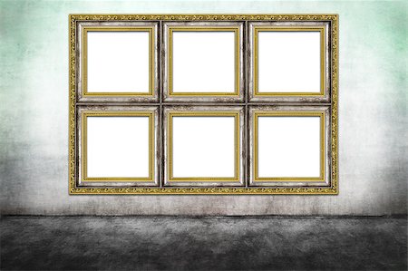 simsearch:400-07332295,k - Huge decorated frame on dirty wall . Stock Photo - Budget Royalty-Free & Subscription, Code: 400-08074195