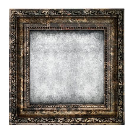 simsearch:400-06860484,k - Ruined wooden frame isolated on white background Stock Photo - Budget Royalty-Free & Subscription, Code: 400-08074200