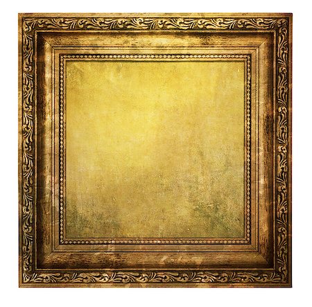 simsearch:400-06860484,k - Yellowed wooden frame isolated on white background Stock Photo - Budget Royalty-Free & Subscription, Code: 400-08074365