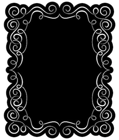 simsearch:400-07985629,k - Vector black frame with elegant white border Photographie de stock - Aubaine LD & Abonnement, Code: 400-08075615