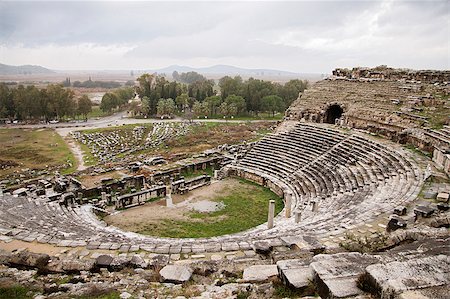 Ancient greek amphitheater in Turkey Stock Photo - Budget Royalty-Free & Subscription, Code: 400-08070421