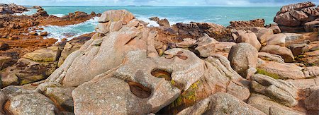 simsearch:632-05759883,k - Ocean coast spring view (between Perros-Guirec and Pleumeur-Bodou, Brittany, France). The Pink Granite Coast. Stock Photo - Budget Royalty-Free & Subscription, Code: 400-08072712