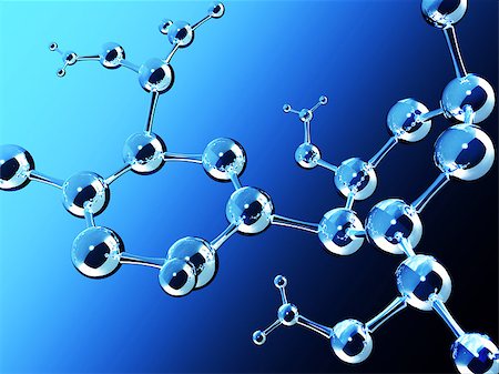simsearch:400-08413057,k - Abstract molecular structure. Onblue background Stock Photo - Budget Royalty-Free & Subscription, Code: 400-08073418