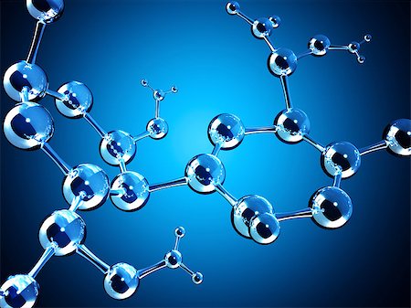 simsearch:400-08413057,k - Abstract molecular structure. Onblue background Stock Photo - Budget Royalty-Free & Subscription, Code: 400-08073939