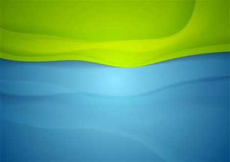 simsearch:400-08095310,k - Abstract blue green wavy background. Vector design Stock Photo - Budget Royalty-Free & Subscription, Code: 400-08094534