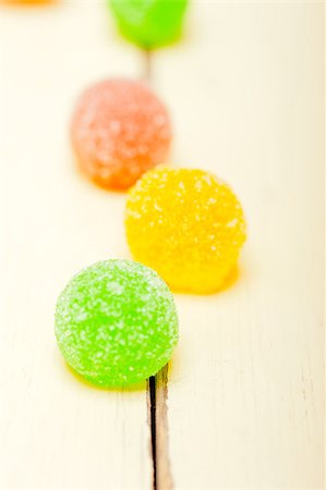 simsearch:400-05346291,k - sugar jelly fruit candy over white wood table Stock Photo - Budget Royalty-Free & Subscription, Code: 400-08094727