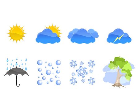 simsearch:400-04324823,k - Vector illustration of a weather icons set Photographie de stock - Aubaine LD & Abonnement, Code: 400-08095201