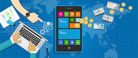 software - mobile application as a global industry represents with money and the development process Stock Photo - Budget Royalty-Free & Subscription, Code: 400-08095420