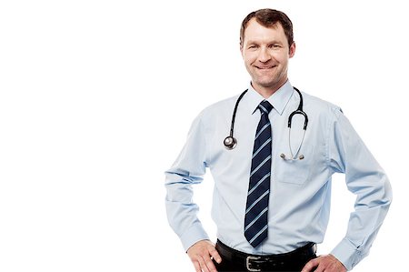 Experienced male physician with hands on his waist Stock Photo - Budget Royalty-Free & Subscription, Code: 400-08109011