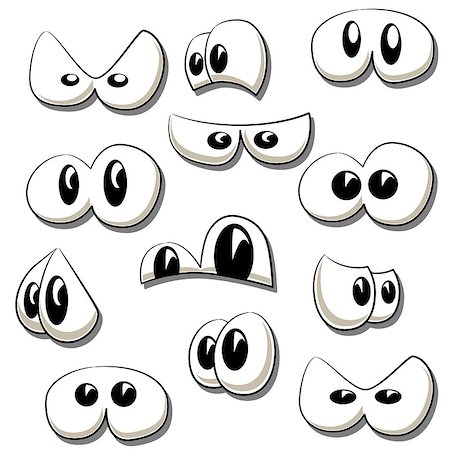 simsearch:400-04790516,k - Illustration set of funny eyes on a white background. Stock Photo - Budget Royalty-Free & Subscription, Code: 400-08115648