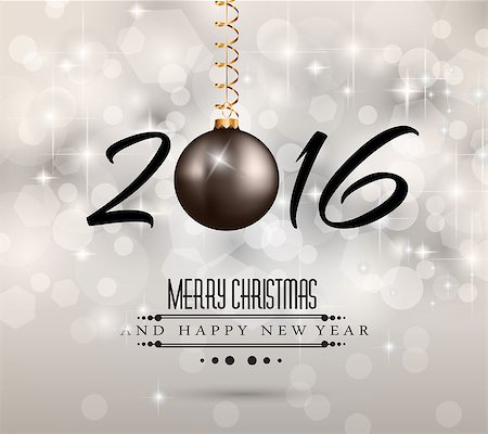 2016 New Year and Happy Christmas background for your flyers, invitation, party posters, greetings card, brochure cover or generic banners. Stock Photo - Budget Royalty-Free & Subscription, Code: 400-08111622