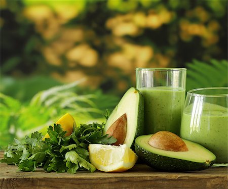 simsearch:824-07586355,k - natural drink smoothie with avocado, herbs and yogurt Stock Photo - Budget Royalty-Free & Subscription, Code: 400-08112660