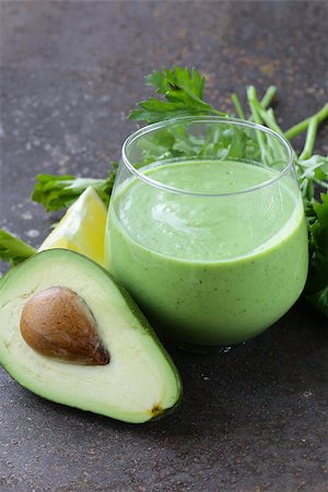 simsearch:824-07586355,k - natural drink smoothie with avocado, herbs and yogurt Stock Photo - Budget Royalty-Free & Subscription, Code: 400-08112661