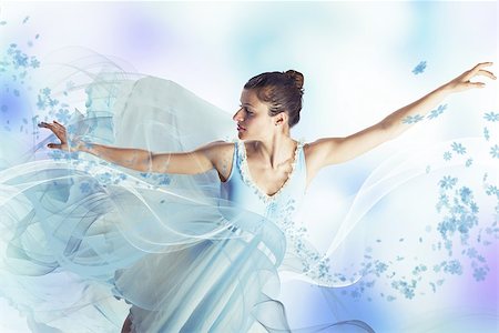 simsearch:400-06628918,k - Graceful ballerina dancing among flowers and veils Photographie de stock - Aubaine LD & Abonnement, Code: 400-08113295