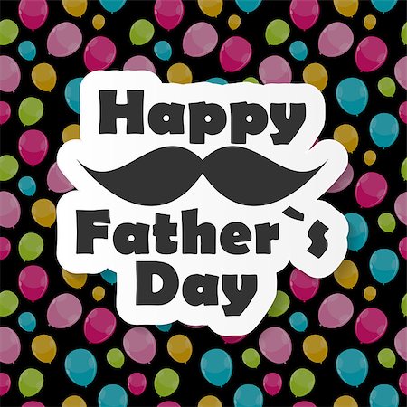 Happy Father`s Day Poster Card Vector Illustration EPS10 Stock Photo - Budget Royalty-Free & Subscription, Code: 400-08113568