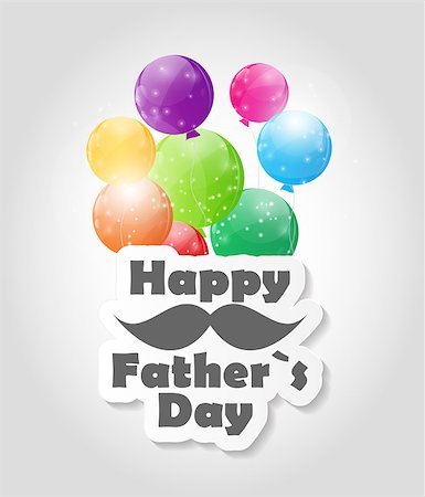 Happy Father`s Day Poster Card Vector Illustration EPS10 Stock Photo - Budget Royalty-Free & Subscription, Code: 400-08113580