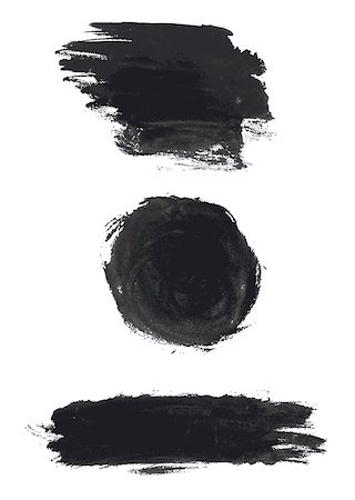 simsearch:400-08134478,k - Set of black grunge watercolor blots. Vector background Stock Photo - Budget Royalty-Free & Subscription, Code: 400-08134505