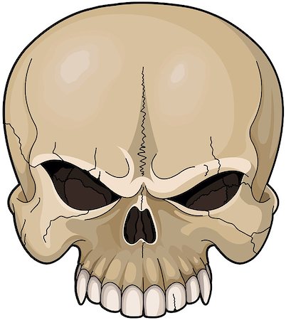 simsearch:400-03971352,k - Illustration of a scary skull Foto de stock - Super Valor sin royalties y Suscripción, Código: 400-08135466