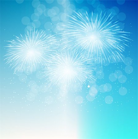 Vector Illustration of Fireworks, Salute on a Dark Background EPS10 Stock Photo - Budget Royalty-Free & Subscription, Code: 400-08138563