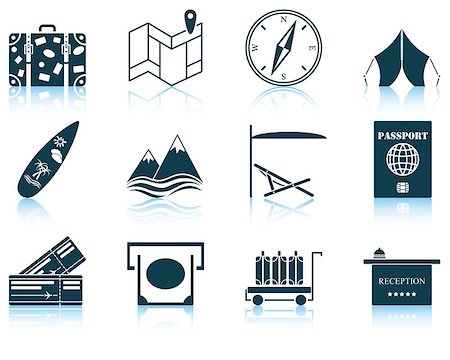 simsearch:400-07114343,k - Set of travel icon. EPS 10 vector illustration without transparency. Stock Photo - Budget Royalty-Free & Subscription, Code: 400-08133547