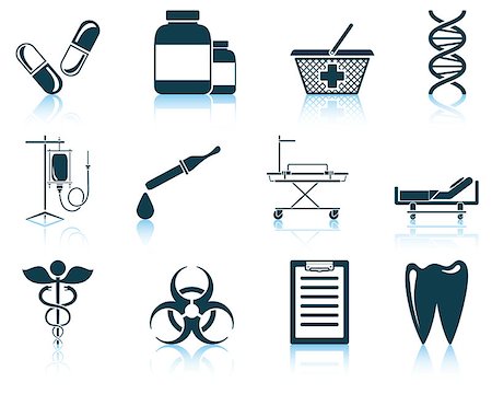 Set of medical icon. EPS 10 vector illustration without transparency. Stock Photo - Budget Royalty-Free & Subscription, Code: 400-08133551