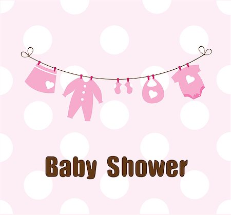 simsearch:400-05272121,k - vector illustration of a card with baby clothes Stock Photo - Budget Royalty-Free & Subscription, Code: 400-08154972