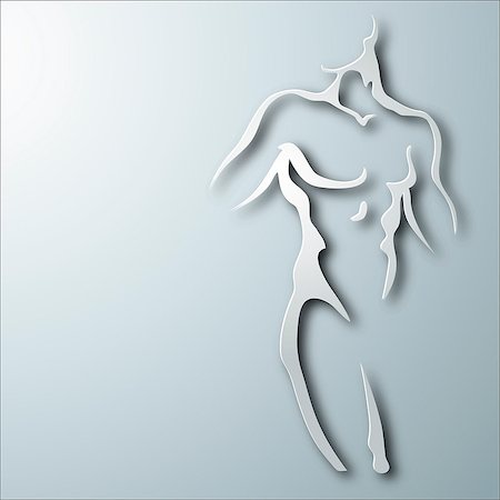simsearch:400-08573669,k - Man torso on gray background. Paper design Stock Photo - Budget Royalty-Free & Subscription, Code: 400-08156816