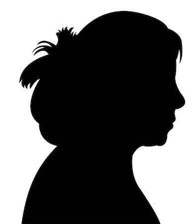 silhouette girl vector - lady head silhouette vector Stock Photo - Budget Royalty-Free & Subscription, Code: 400-08157021