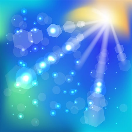 simsearch:400-06141235,k - Blue Sky Background for Your Design. Sun Rays. Stock Photo - Budget Royalty-Free & Subscription, Code: 400-08158546
