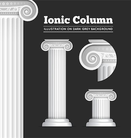 sermax55 (artist) - Vector illustration of classical Greek or Roman Ionic column Stock Photo - Budget Royalty-Free & Subscription, Code: 400-08159200