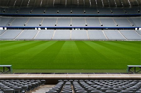soccer arena - Empty football arena field. Clean Stadium. Stock Photo - Budget Royalty-Free & Subscription, Code: 400-08152317