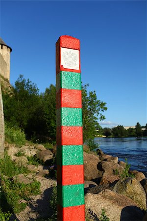 boundary pillar on the border of Russia Stock Photo - Budget Royalty-Free & Subscription, Code: 400-08153866