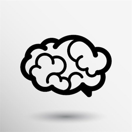 Brain icon mind vector medical brainstorm head human. Stock Photo - Budget Royalty-Free & Subscription, Code: 400-08164560