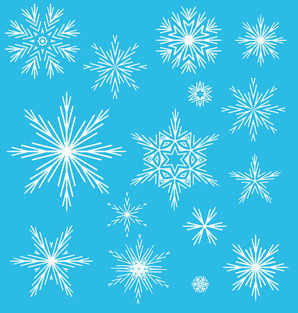 simsearch:400-07900302,k - Vector illustration of snow flakes by different Stock Photo - Budget Royalty-Free & Subscription, Code: 400-08166959