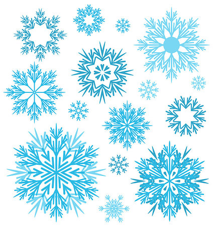 simsearch:400-07900302,k - Vector illustration of snow flakes by different Stock Photo - Budget Royalty-Free & Subscription, Code: 400-08167074