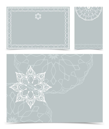 simsearch:400-07985629,k - Various shapes of cards with floral pattern Photographie de stock - Aubaine LD & Abonnement, Code: 400-08160399