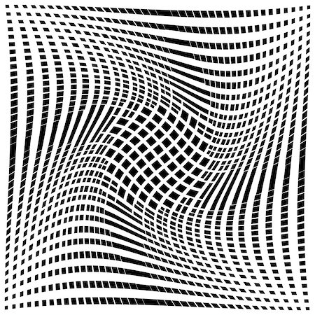 simsearch:400-07836088,k - Design monochrome movement illusion background. Abstract grid torsion backdrop. Vector-art illustration. No gradient Stock Photo - Budget Royalty-Free & Subscription, Code: 400-08160499