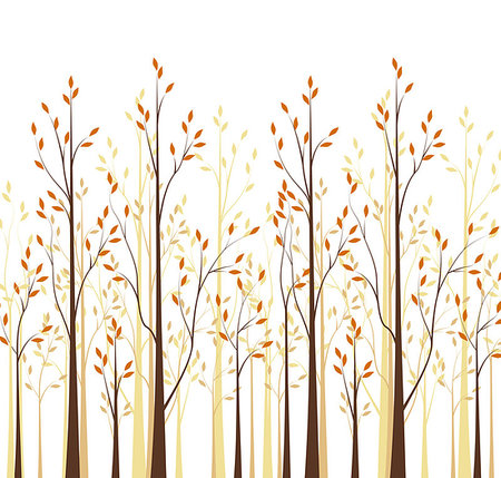 Vector autumn tree on a white background Stock Photo - Budget Royalty-Free & Subscription, Code: 400-08163570
