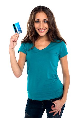 simsearch:400-06858518,k - Gorgeous woman holding credit card. Lets go shopping... Stock Photo - Budget Royalty-Free & Subscription, Code: 400-08185503