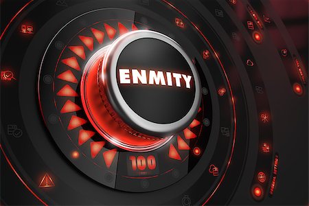 Enmity Controller on Black Control Console with Red Backlight. Danger or Risk Control Concept. Stock Photo - Budget Royalty-Free & Subscription, Code: 400-08186408