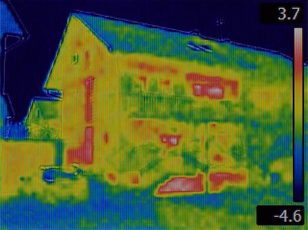 Thermal Image of the House Facade Stock Photo - Budget Royalty-Free & Subscription, Code: 400-08187425