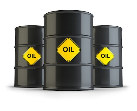 simsearch:400-05002911,k - Three oil barrels. 3d image. Isolated white background. Stock Photo - Budget Royalty-Free & Subscription, Code: 400-08188941